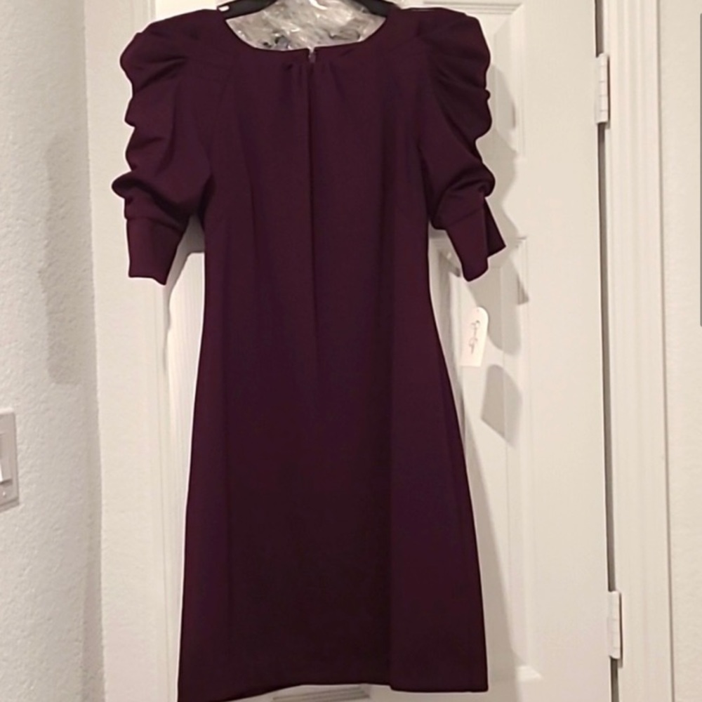 JESSICA SIMPSON PURPLE PUFFED SLEEVE DRESS NWT